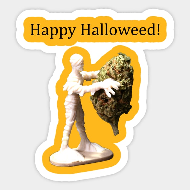 Halloweed Mummy (light shirts) - Weed Design Sticker by MrGreenGenes420